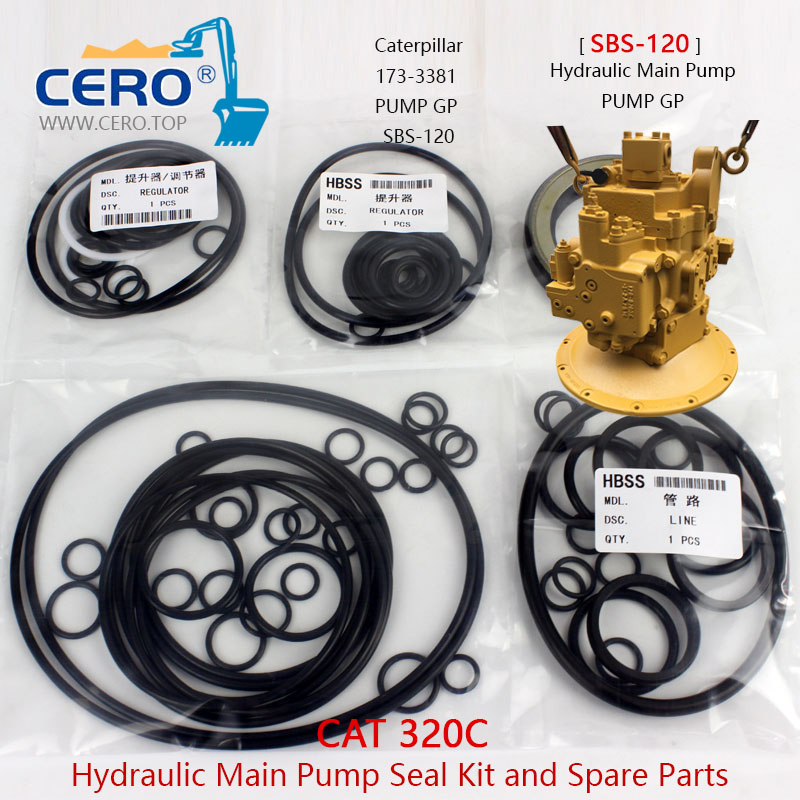 CAT 320C Hydraulic Main Pump Seal Kit 173-3381 SBS120 SBS-120