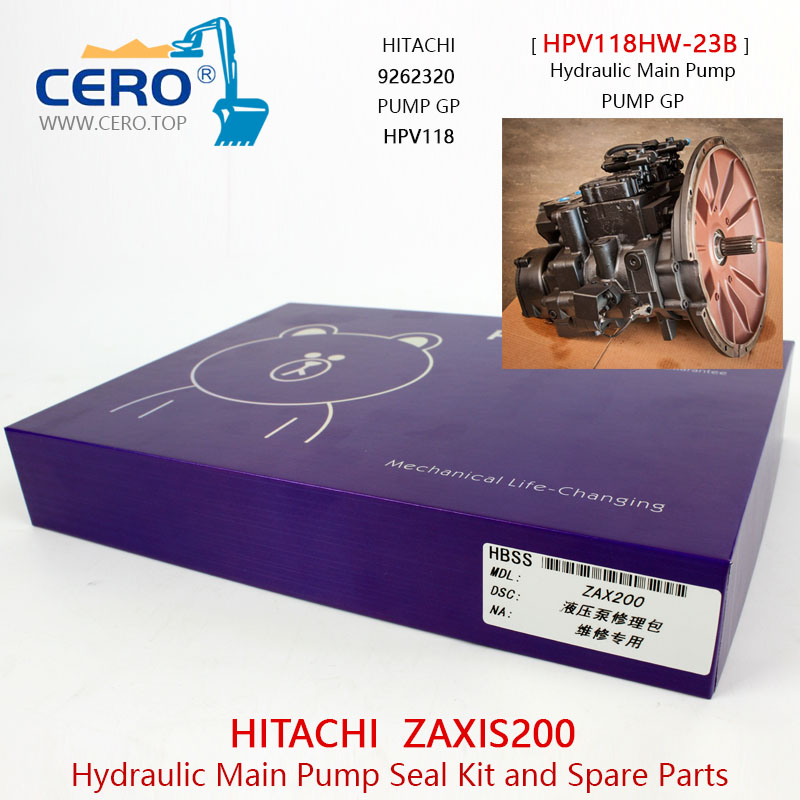 Kit de vedação da bomba hidráulica principal Hitachi Zaxis200 zx200 9262320 HPV118 9262319