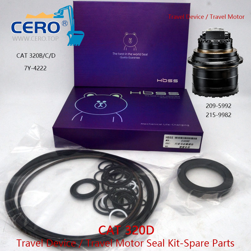 CAT 320D Travel Motor Seal Kit 7Y-4222 Final Drive 209-5992 215-9982 E320D