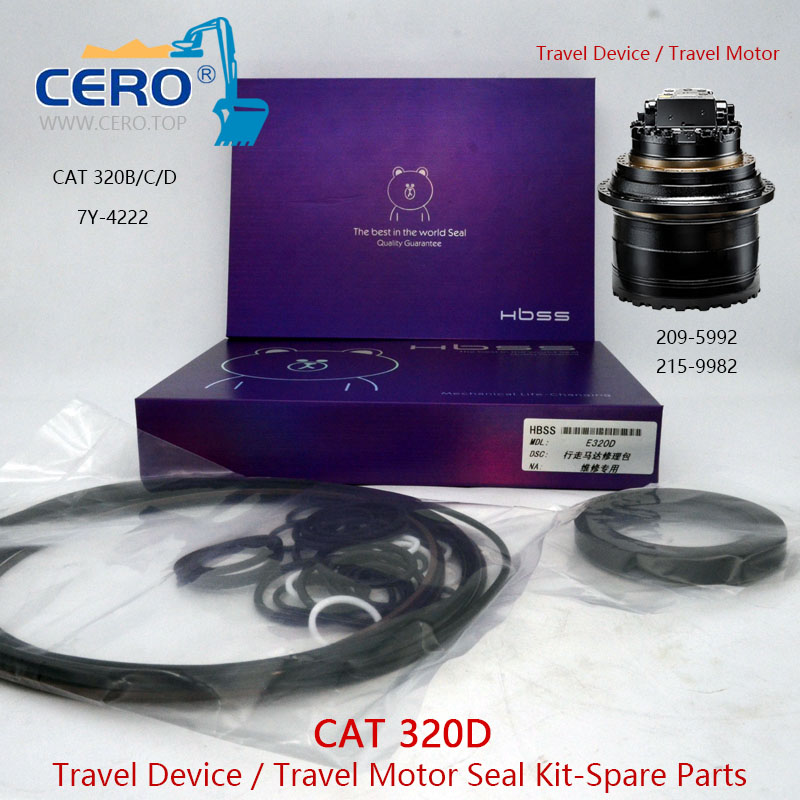 CAT 320D Travel Motor Seal Kit 7Y-4222 Final Drive 209-5992 215-9982 E320D