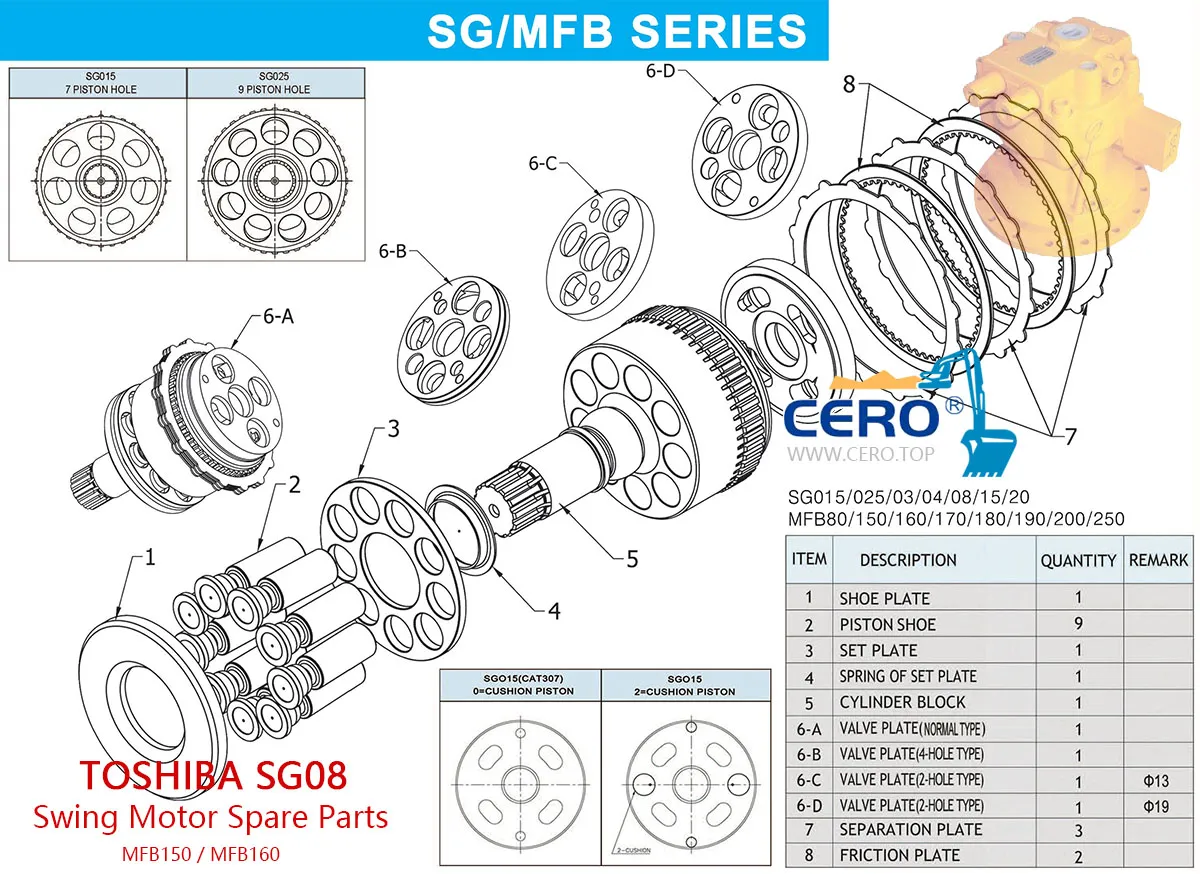 SWING MOTOR TOSHIBA SG015 SG025 SG03 SG04 SG08 SG15 SG20 HANDOK MFB80 MFB150 MFB160 MFB170 MFB180 MFB190 MFB200 MFB250