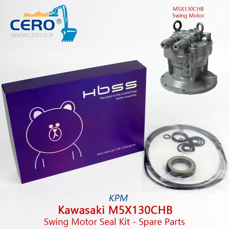 DOOSAN DH225-5 DH225-7 DAEWOO KPM Kawasaki M5X130CHB Swing Motor Seal Kit