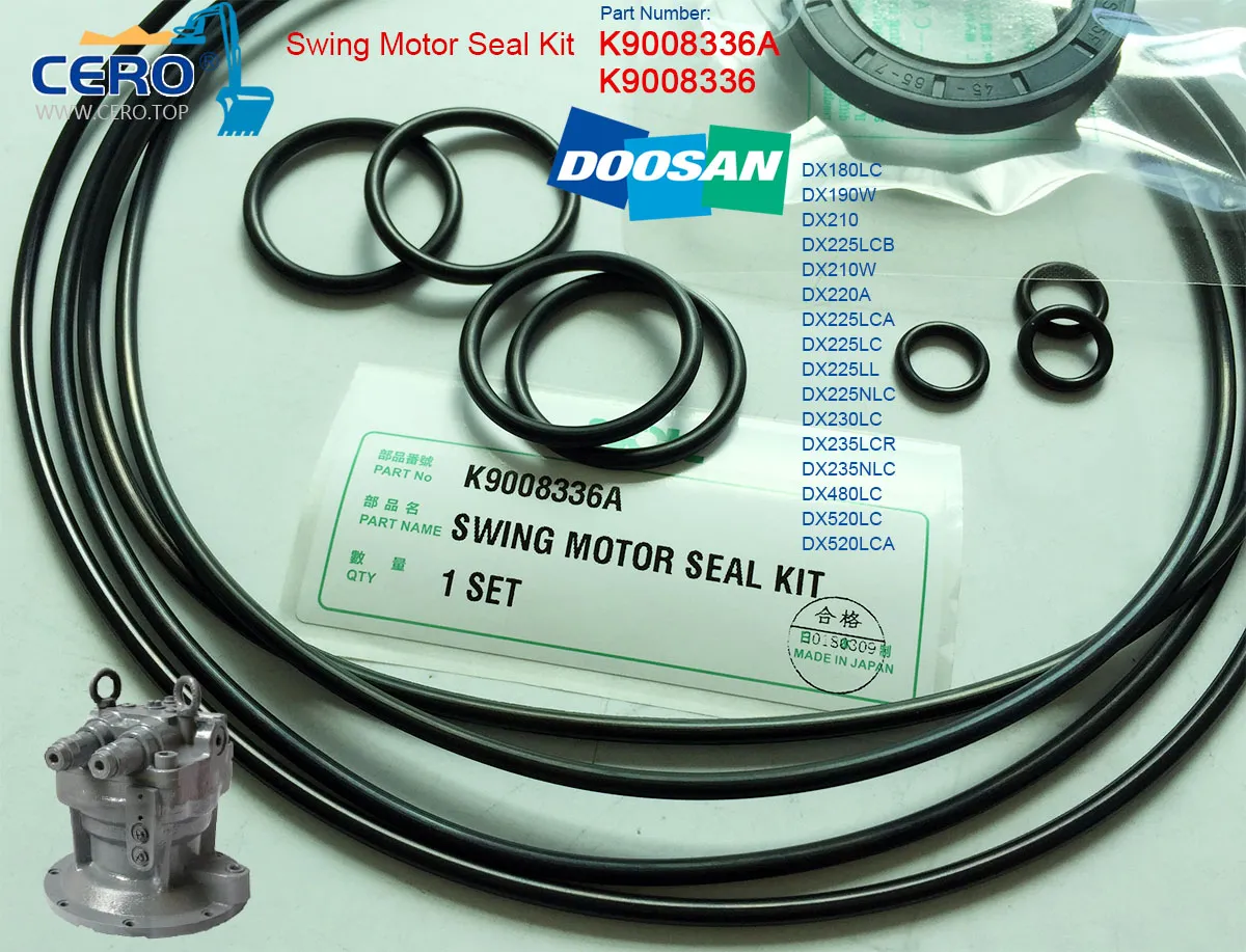 K9008336A K9008336 K9001903 Seal Kit Swing Motor Doosan DX210 DX225LCB DX230LC DX235LCR DX235NLC DX480LC DX520LC