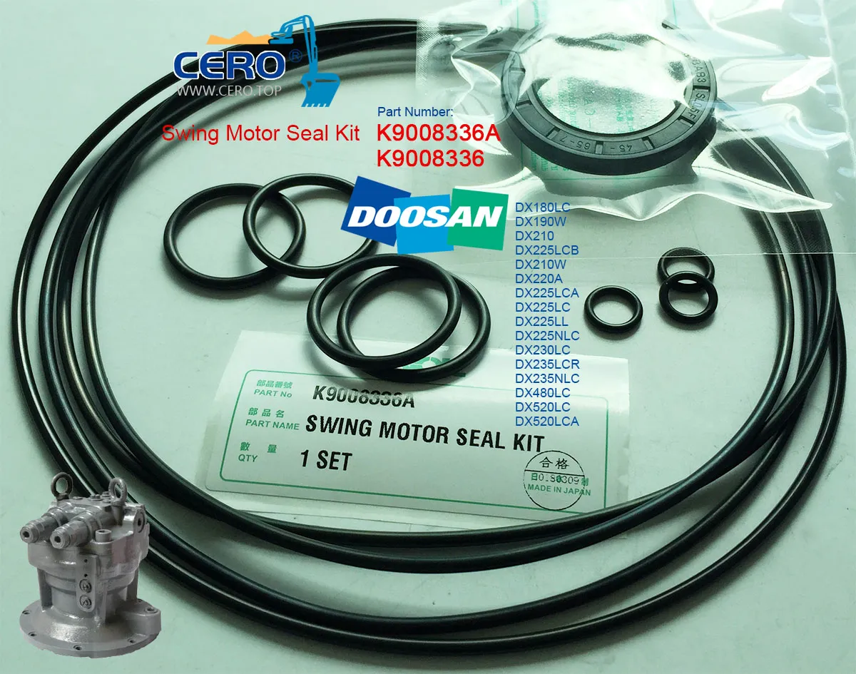 K9008336A K9008336 K9001903 Seal Kit Swing Motor Doosan DX210 DX220 DX225LCB DX230LC DX235LC DX480LC DX520LC