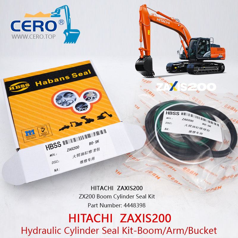 Комплект уплотнений цилиндров стрелы ZAXIS200 4448398 HITACHI ZX200