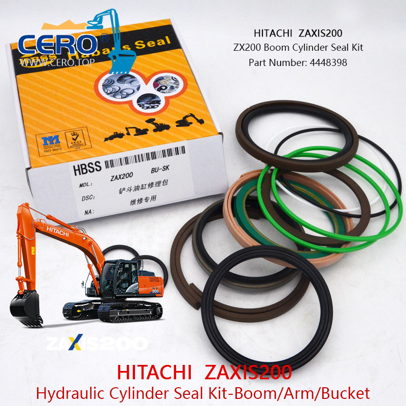 ZAXIS200 Boom Cylinder Seal Kit 4448398 HITACHI ZX200