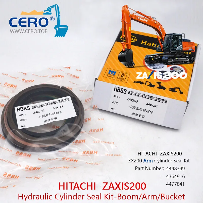 ZAXIS200 Arm Cylinder Seal Kit 4448399 HITACHI ZX200 4364916 4477841 4385638 4470801 4485921