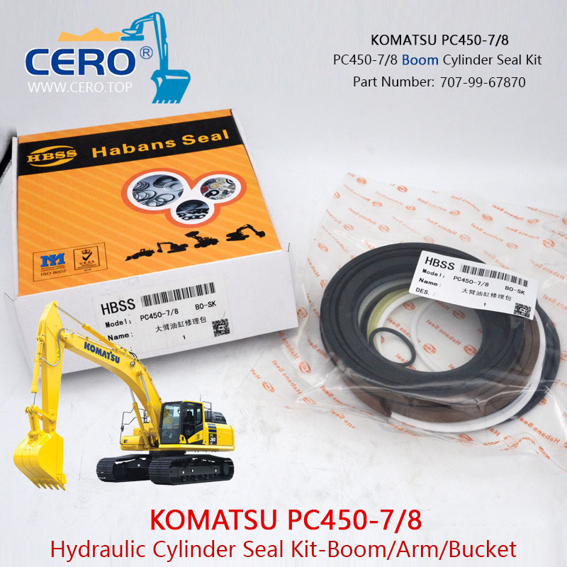 PC450-7 Bucket Cylinder Seal Kit KOMATSU PC450-8 707-99-72240 707-99-66240 PC400-7 PC400-8