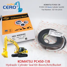 PC450-7 Kit de vedação do cilindro da lança KOMATSU PC450-8 707-99-67870 PC400-7 PC400-8