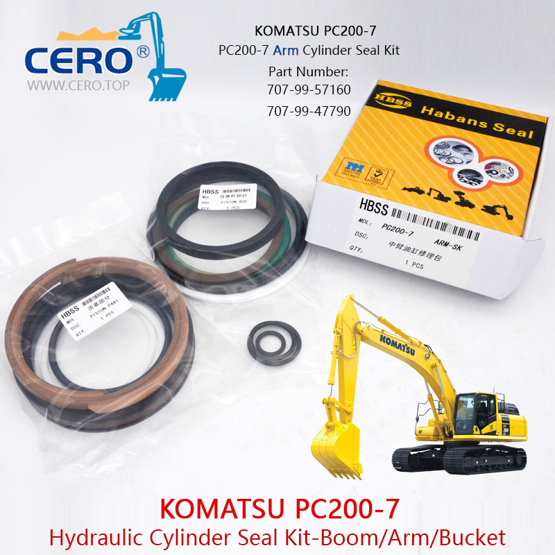 PC200-7 Bucket Cylinder Seal Kit 707-99-45230 KOMATSU PC200LC-7 PC210LC-7 PC210-7