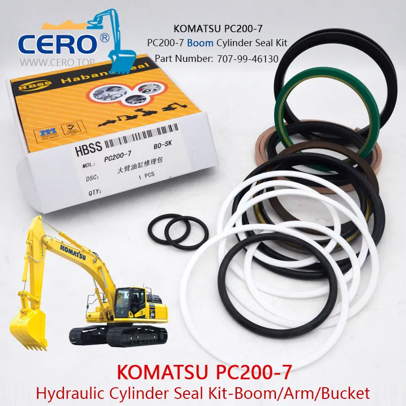 PC200-7 Boom Cylinder Seal Kit 707-99-46130 KOMATSU PC200LC-7 PC210LC-7 PC210-7 707-01-XA290