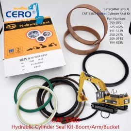 Kit de joint de cylindre de godet CAT 336D 259-0751 225-4625 191-5619 250-2475 259-0743 194-8235 CAT 336DL