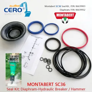 Montabert SC36 Seal Kit 86639903 Diaphragm 86639952 Membrane 86639960 Maintenance Kits