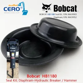 Bobcat HB1180 Juego de sellos 86639903 Diafragma 86639952 HB1180 Juego de sellos Membrana 86639960