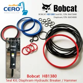 Bobcat HB1380 Juego de sellos 86675840 Diafragma 86654688 HB1380 Juego de sellos Membrana