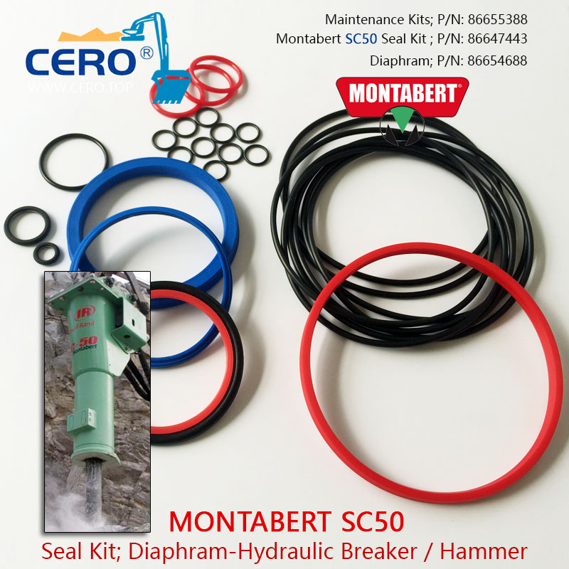 Tramac SC50 Seal Kit 86647443 Diaphragm 86654688 Membrane