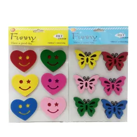 Hearts Butterfly Custom Fabric Felt Stickers For Sale
