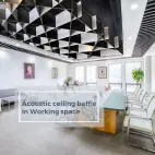 Acoustic Ceiling Baffle í vinnurými