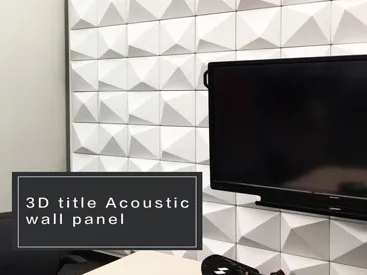 3D Title Acoustic Wall Panels