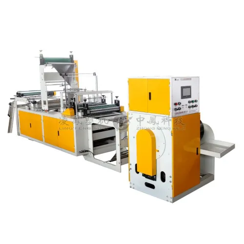 Full-automatic Single Line Double C-folding Rolling Bag Making Machine with Coreless
