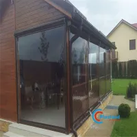 Película transparente de PVC para toldos y paredes de viento