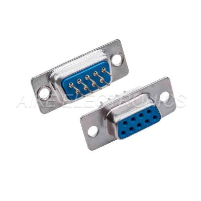 D-SUB VGA 9 PIN Female 180 Degree Stamp Contact Connector
