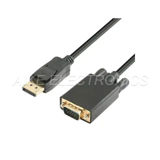 Displayport Male to VGA Male Adaptor Cable, with screws