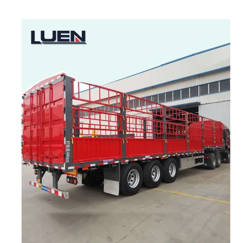 LUEN 60 ton truck stake fence cargo semi trailer 