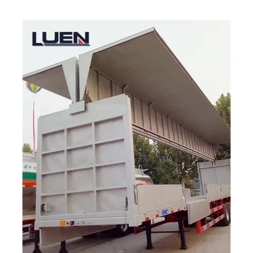 LUEN Box Semi Trailer truck with container locks for cargo Transport 