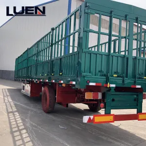 LUEN 60 ton 3 axle stake fence cargo semi trailer