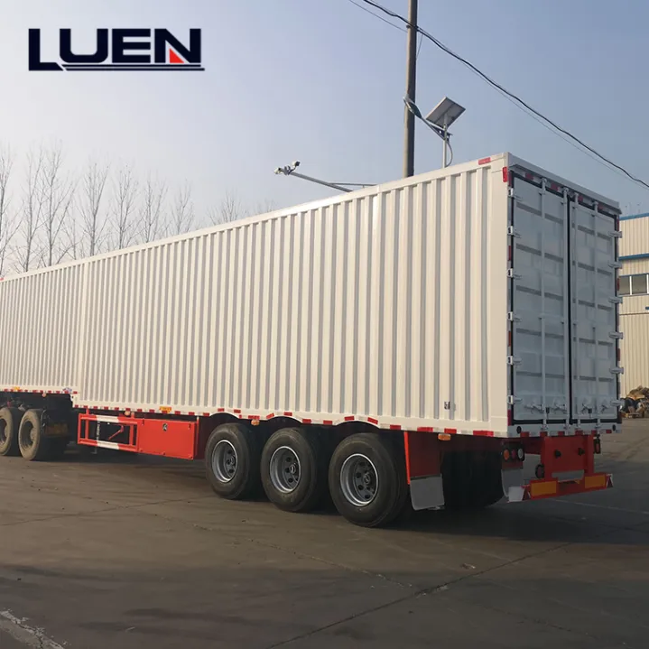 LUEN Best load goods Box Trailer Transport Semi Truck Trailer 