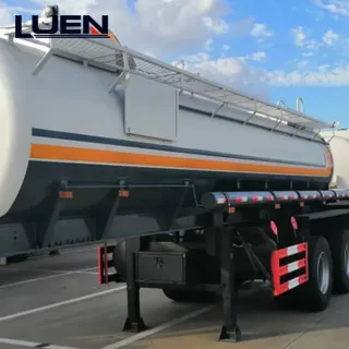 Venda LUEN heavy truck 3 axle 4000l cisternas + combustível + cisterna + reboque