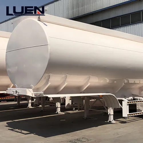 LUEN 50000 liters 3 axles aluminum fuel tank semi trailer truck 