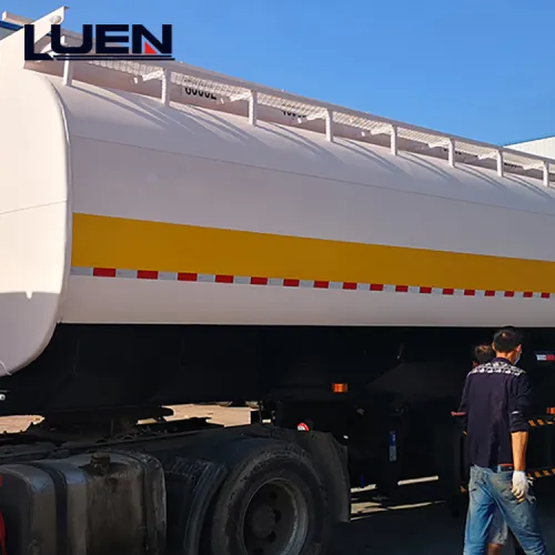 LUEN Oil Tanker 40000L Remolque cisterna de agua de combustible de vacío de 3 ejes a la venta