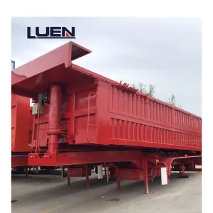 Semi-remorque de camion de cargaison de boîte de tri-essieux de LUEN 20 / 40ft