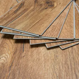 Artificial Click Wood Texture Vinyl Plank PVC Plastic Tile SPC Flooring 