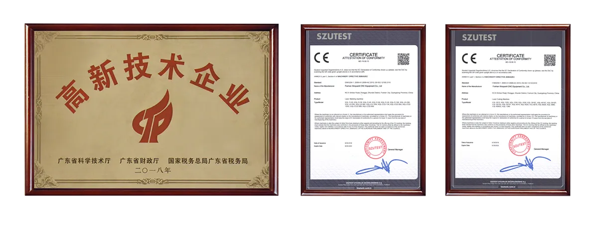 Equipamento Co. do CNC do laser de Guangdong Xinquanli, Ltd.
