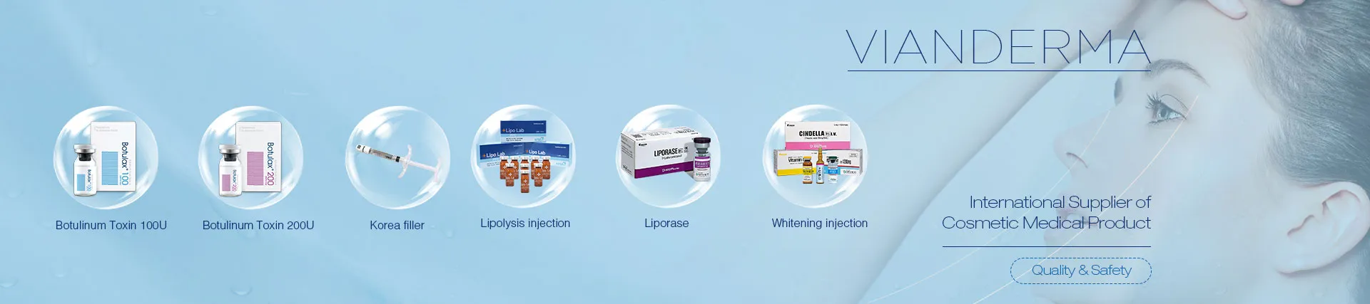 VIANDERMA - Fournisseur international de produits médicaux cosmétiques