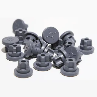20mm Lyophilization Stoppers 3-Pronged Gray