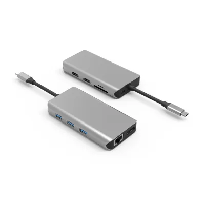 UC0211  10 Ports USB-C Hub Triple Display HDMI + HDMI + DP
