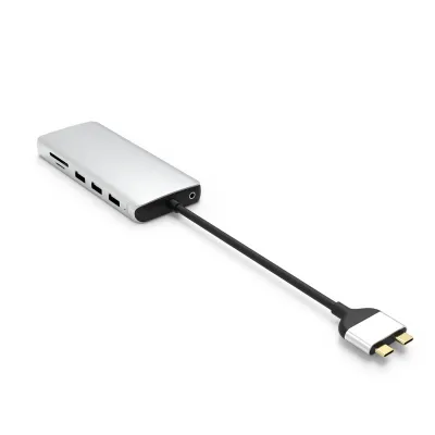 UC3308 12 ports double hub USB-C MST  for MacBook only  and Triple Display HDMI + HDMI + DP
