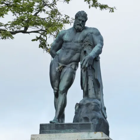 Antike griechische Bronze nackte Mann Statue Kupfer männliche Skulptur