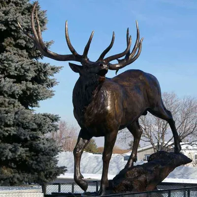 В натуральную величину бронзовая статуя лося скульптура медного оленя