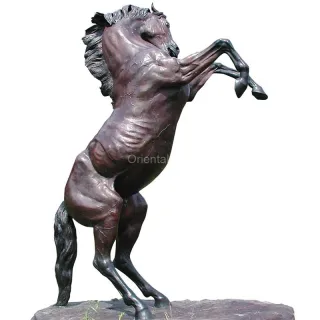 Life Size Bronze Rearing Stallion Horse Statue