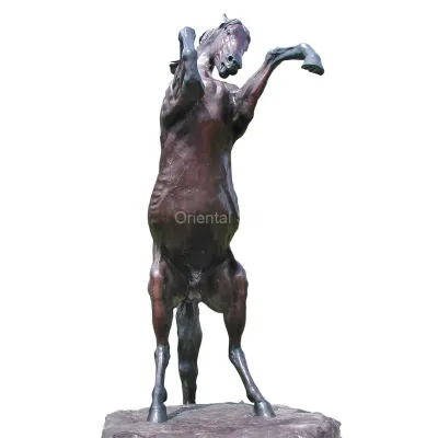 Estátua de cavalo garanhão de bronze em tamanho real