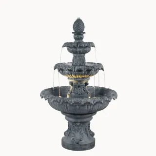 Antique Style Black Marble Fountain for Indoor Decoration