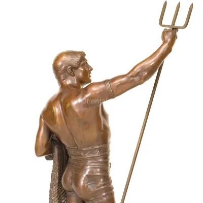 Escultura de figura de hombre de estatua de bronce de soldado romano antiguo de tamaño natural