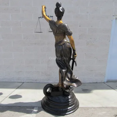 Lebensgroße Bronze Gerechtigkeit Göttin Statue