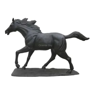 Life Size Bronze Running Horse Sculpture 