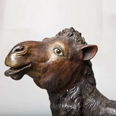 Lebensgroße Bronze Kamel Statue Große Tierskulptur